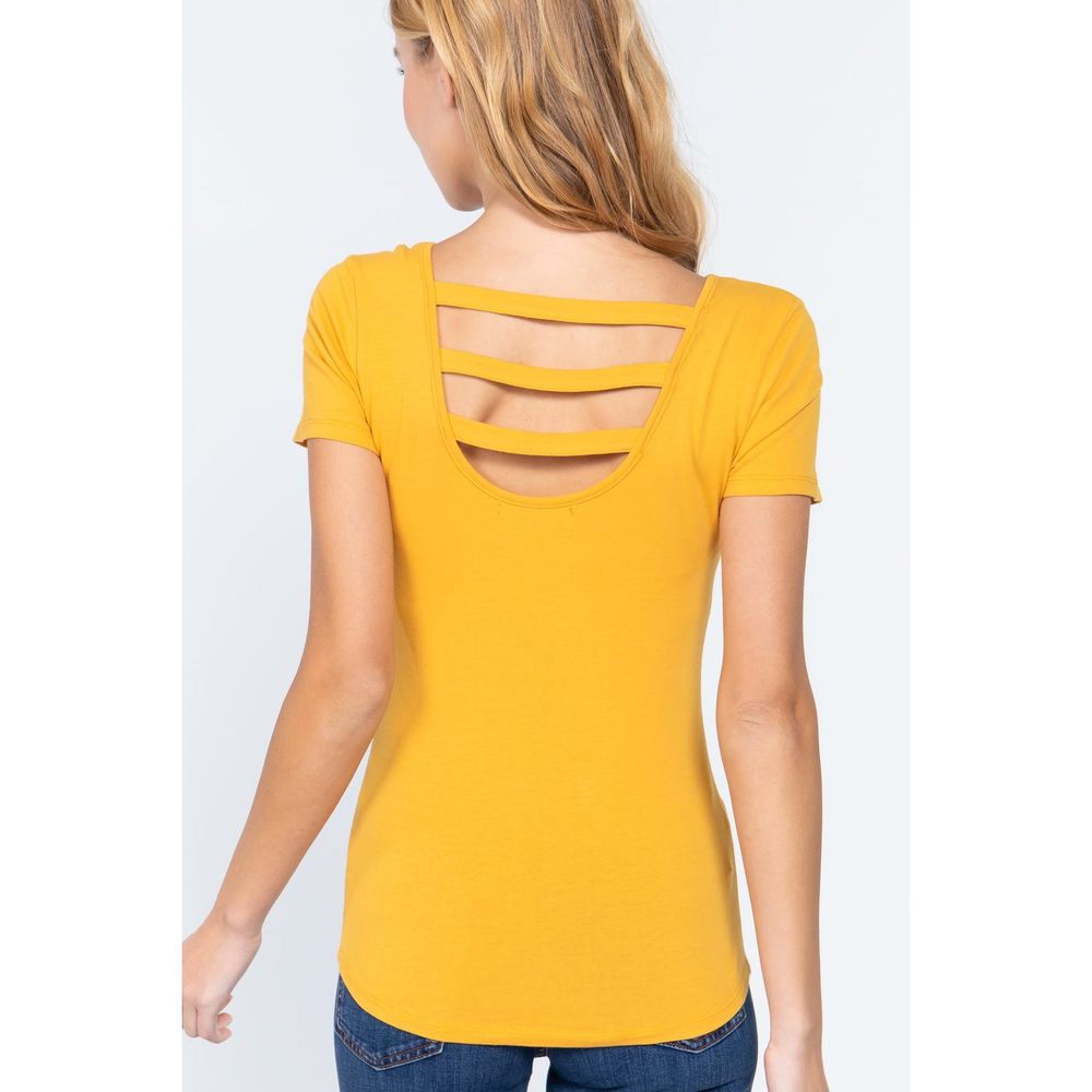 Short Slv Top W/zipper Pocket - Picture 5 of 6